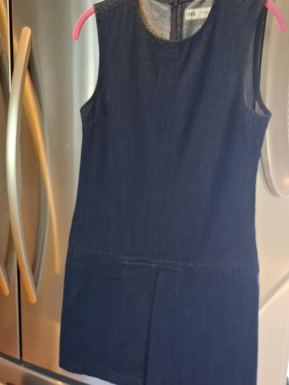 FLAW Zara Dark Blue Denim Sleeveless Shift Dress
